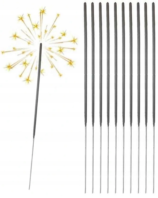 ZIMNE OGNIE Sztuczne Fajerwerki 25 cm 10 szt ŚLUB