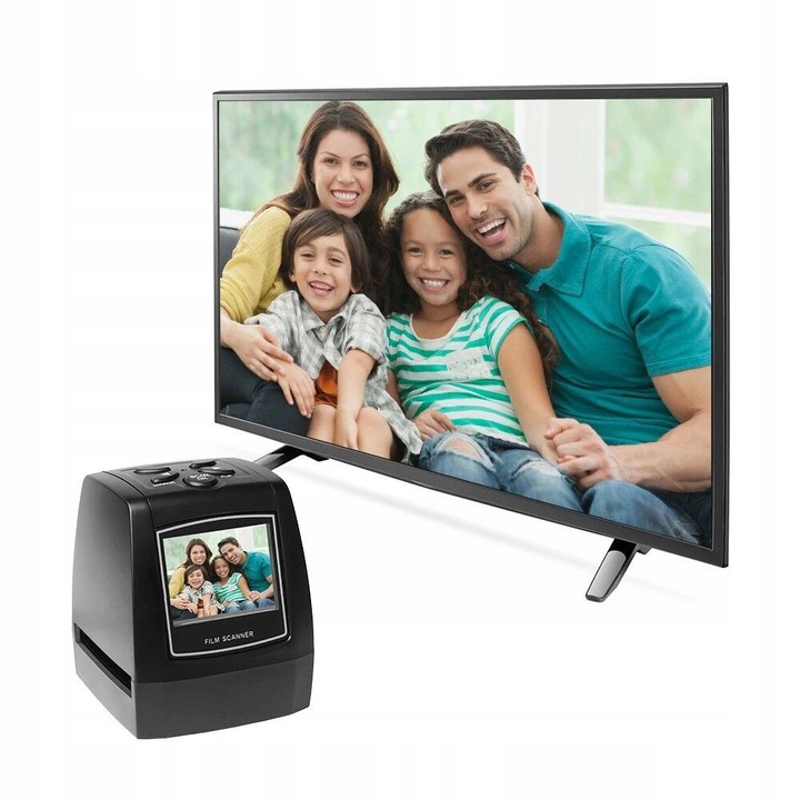 Skaner slajdów negatywów filmów 2,4 "LCD Stan opakowania oryginalne