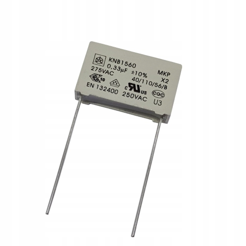 

Kondensator 330nF 10% 275V MKPX2 100szt. Iskra
