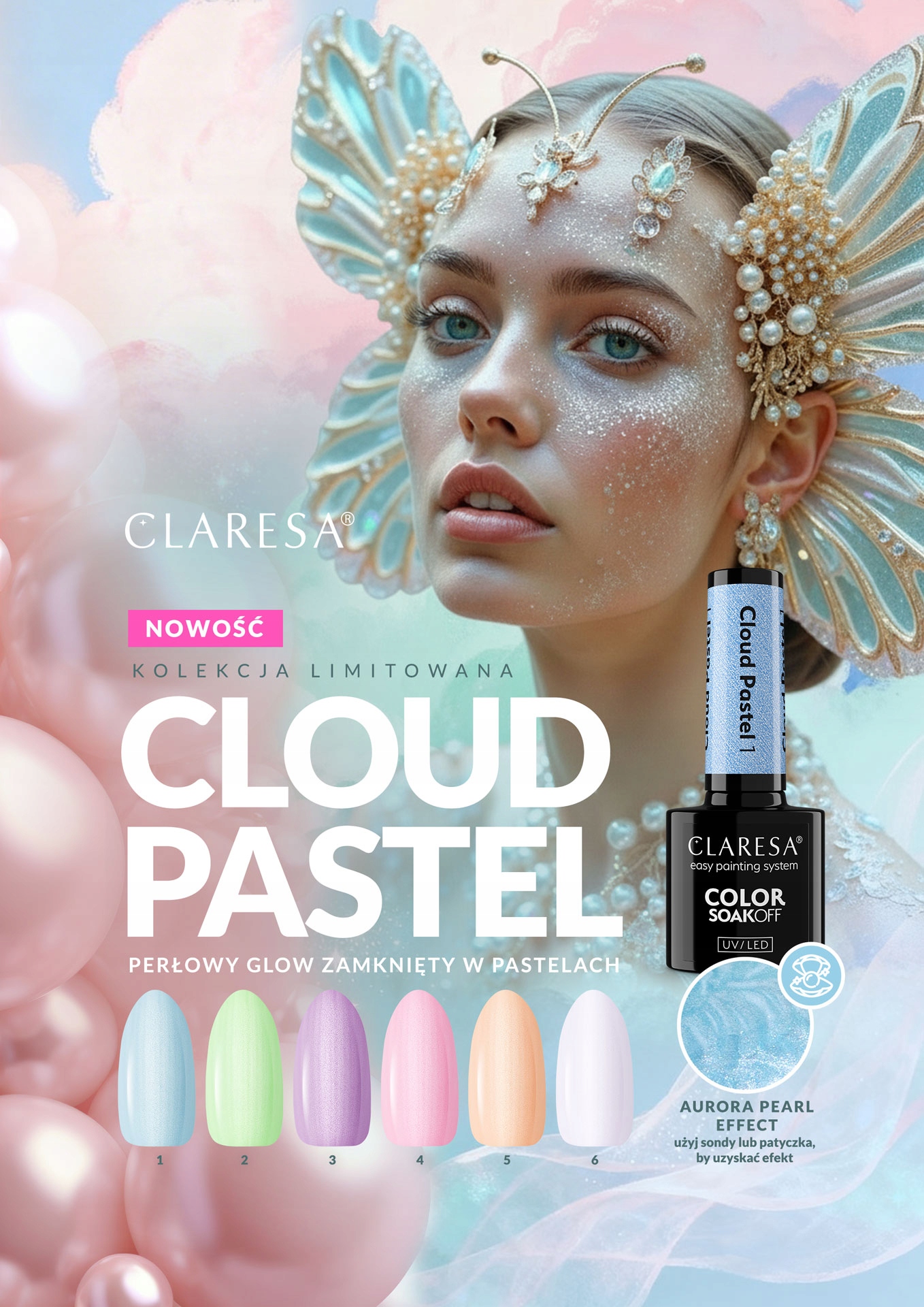 Claresa Kolekcja Lakierów hybrydowych_ Cloud Pastel_ 1-6