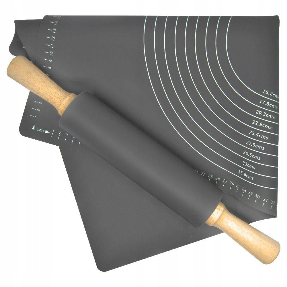 STOLNICA SILIKONOWA MATA DO CIASTA + WAŁEK