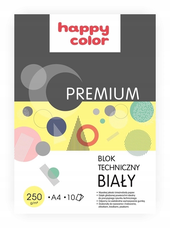 

Blok techniczny A4 Biały 10k 250g Happy Color