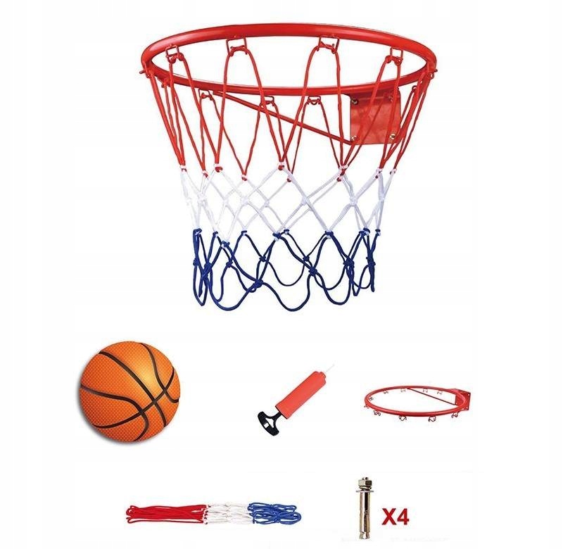 Kosz do Koszykówki Zestaw do Gry Koszykówkę Metalowa Obręcz + Piłka Pompka Rodzaj zestaw do koszykówki