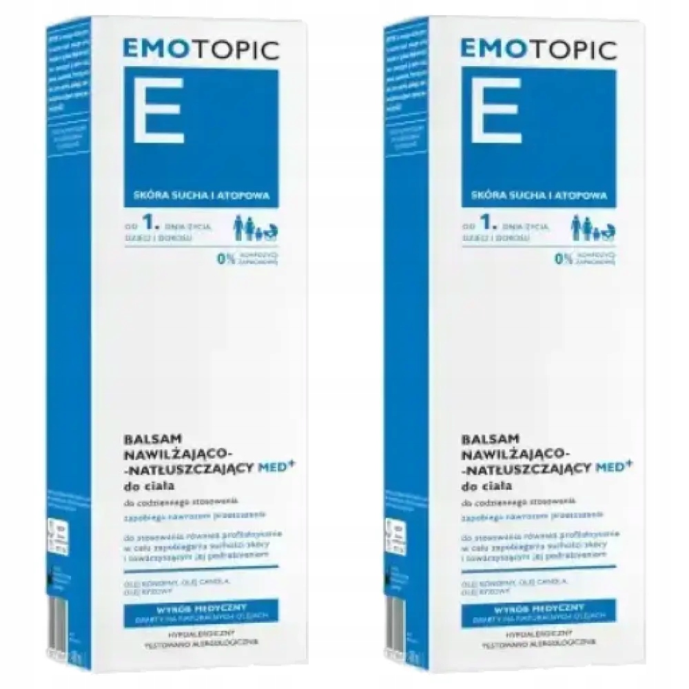 2x Emotopic Med+, balsam nawilżająco-natłuszczający, 400 ml