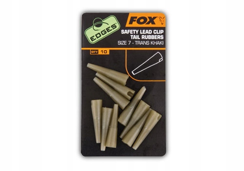 Fox Safety Lead Clip Tail Rubbers r.7 Trans khaki 10szt.