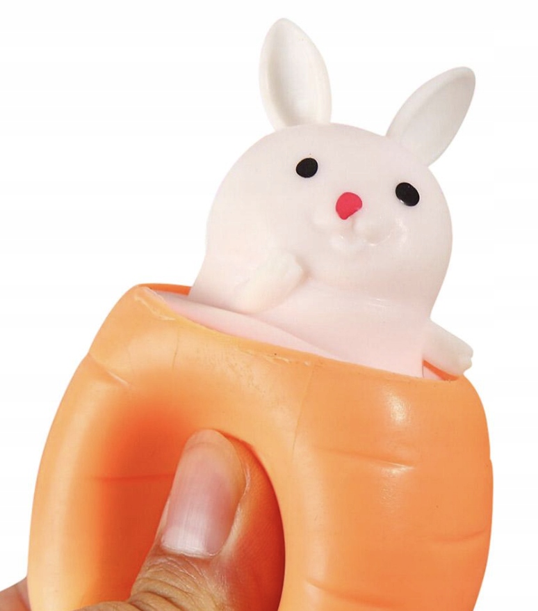 Gniotek squishy antystresowy królik marchewka Materiał guma