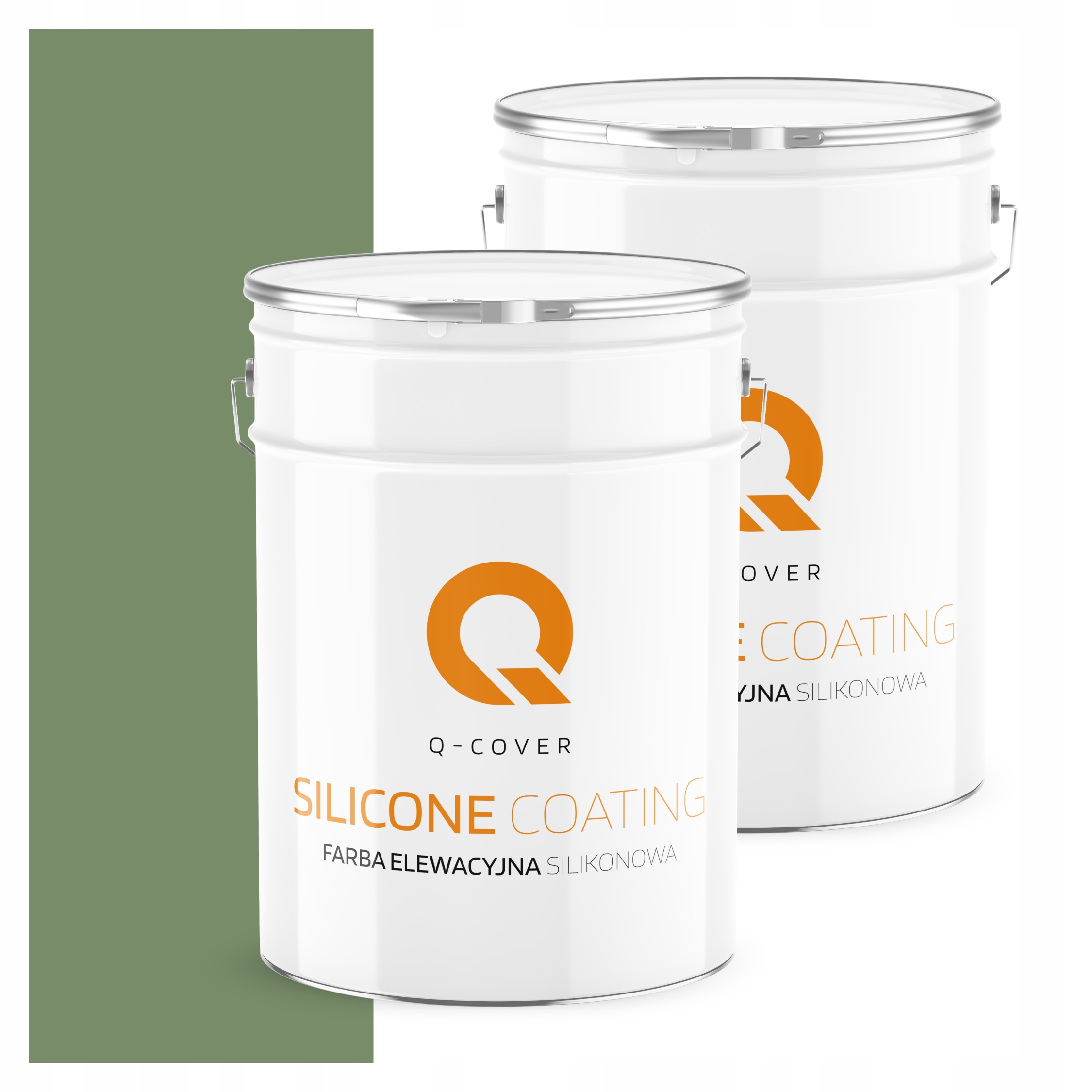 Fasádna fasádna farba 10L silikónová Uv farba tmavá zelená