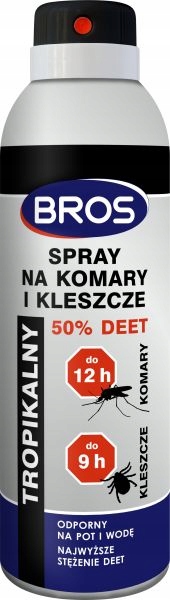 

Spray na komary i kleszcze 50 % Deet 180 ml Bros
