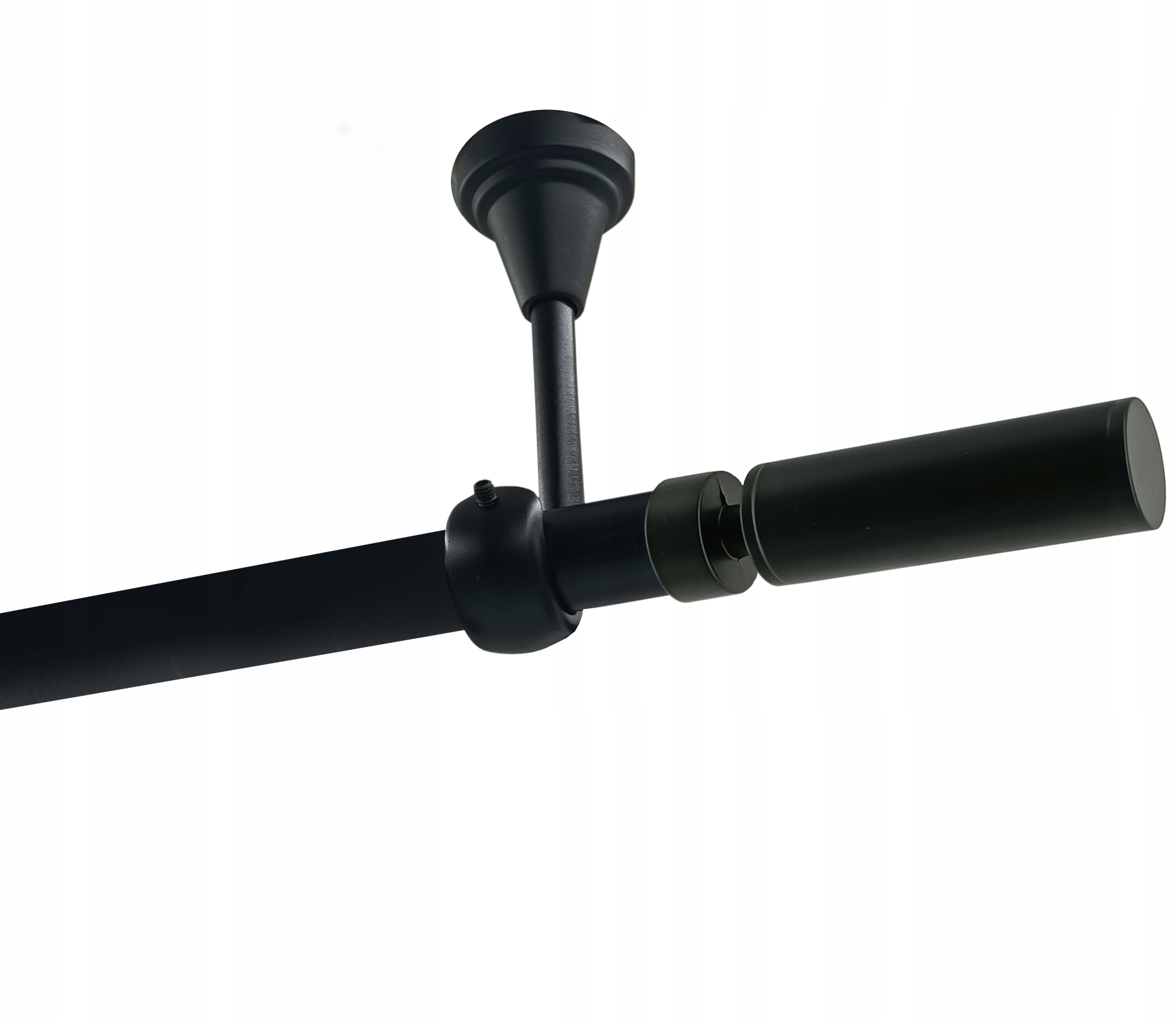 Jednoduchá garnýž Metal Strop 19mm Černý Mat 300cm Waldo Bez Koleček