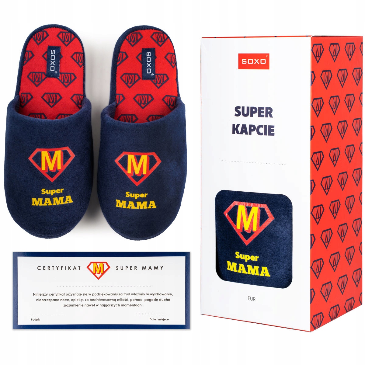 

Kapcie Damskie Soxo Ciepłe Dzień Mamy