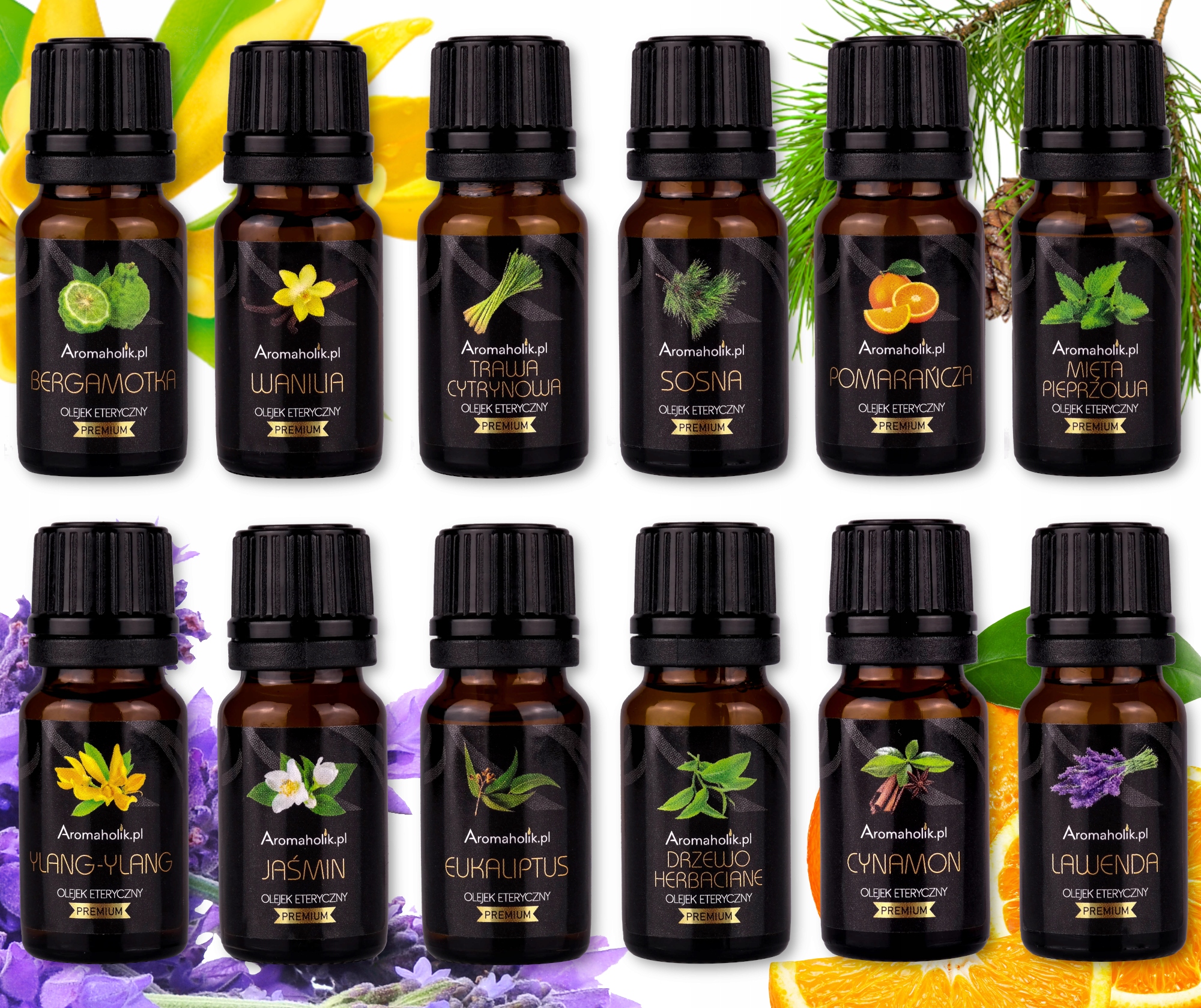 

Naturalne Eteryczne Olejki Do Aromaterapii 12szt.