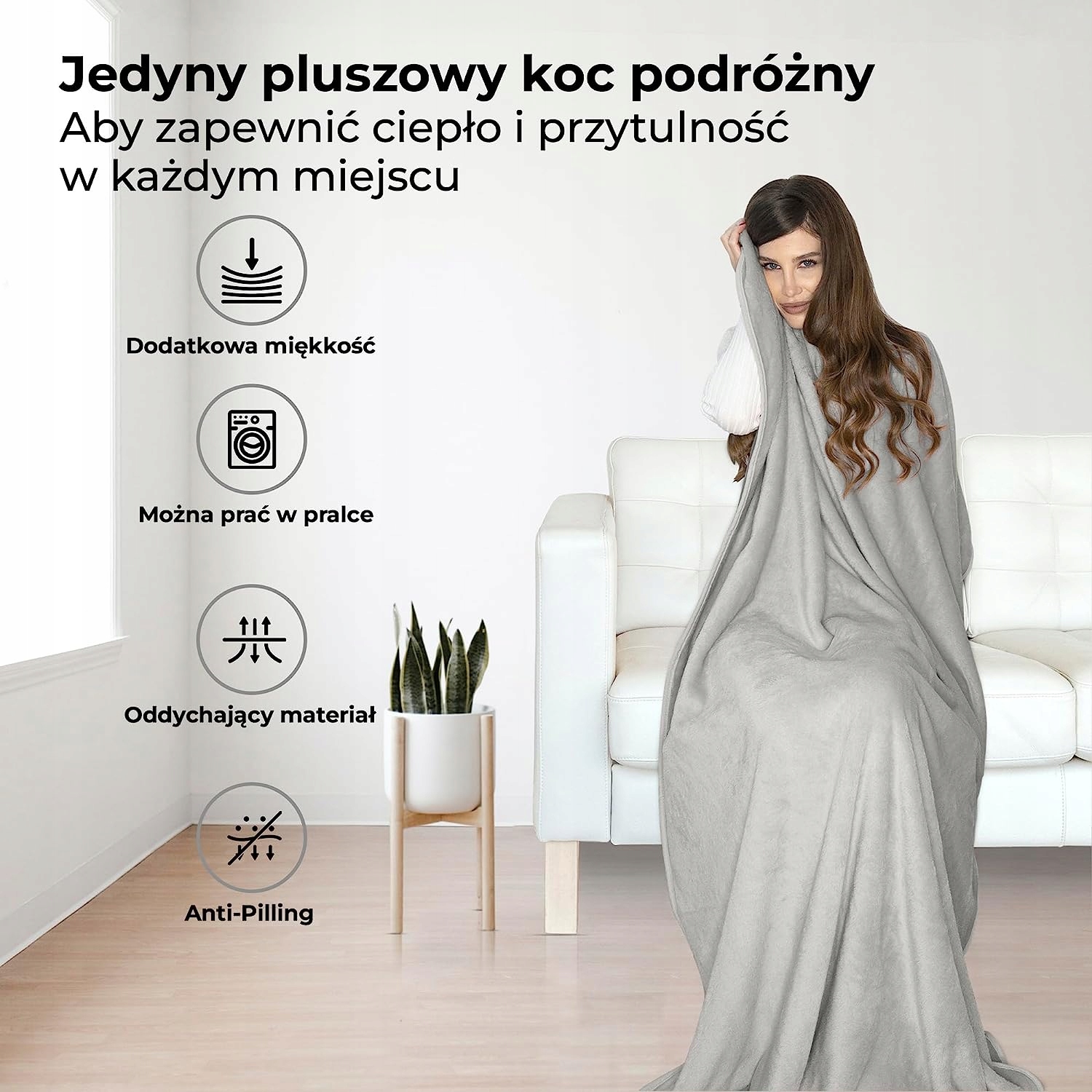 KOC PODRÓŻNY I PODUSZKA LOTNICZA BAGAŻ + POKROWIEC Rodzaj koc