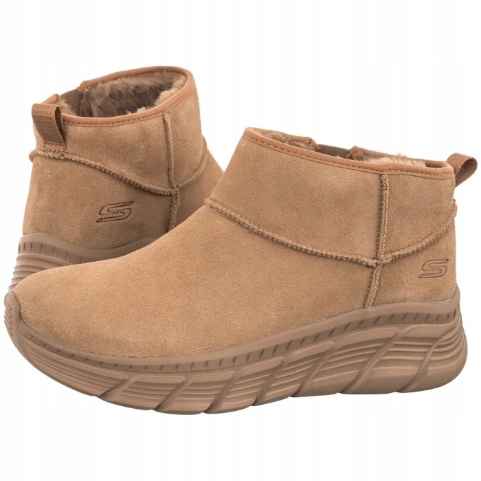 Dámské boty Kotníkové Boty Skechers Bobs Flex Frost Chestnut 117390 Béžová