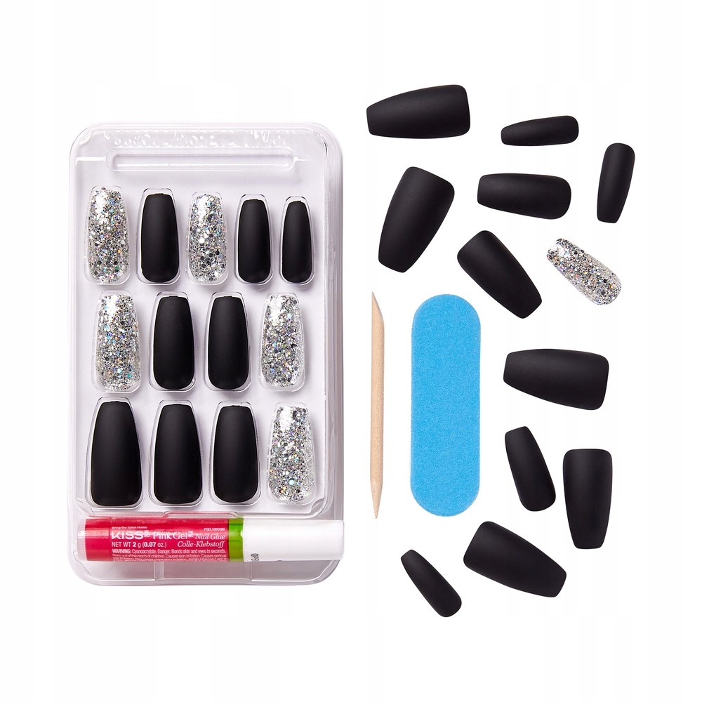 Kiss Umělé nehty Gel Fantasy A Whole New (velikost L) 1 balení (24 kusů)