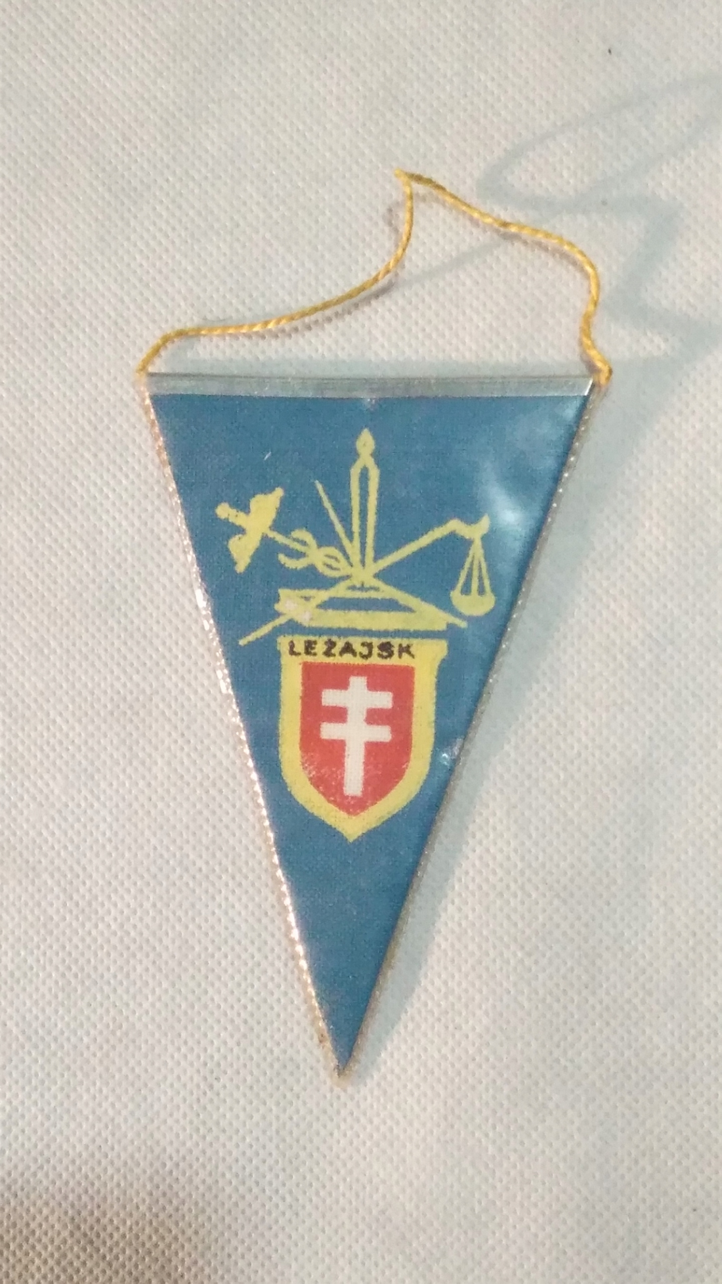 Proporczyk LEŻAJSK herb miasta godło PRL