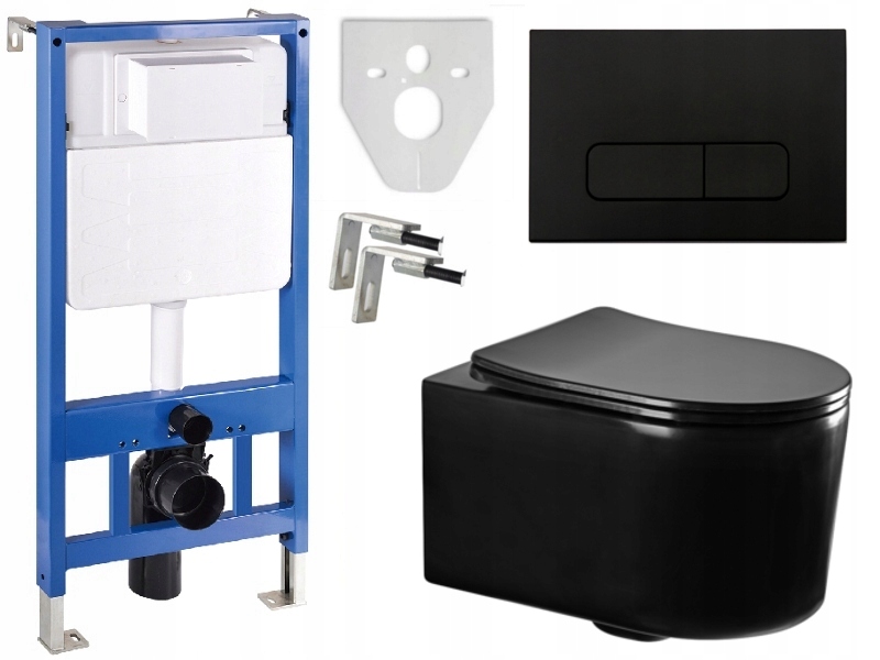 MEXEN STELAŻ WC MISKA SOFIA CZARNA DESKA PRZYCISK