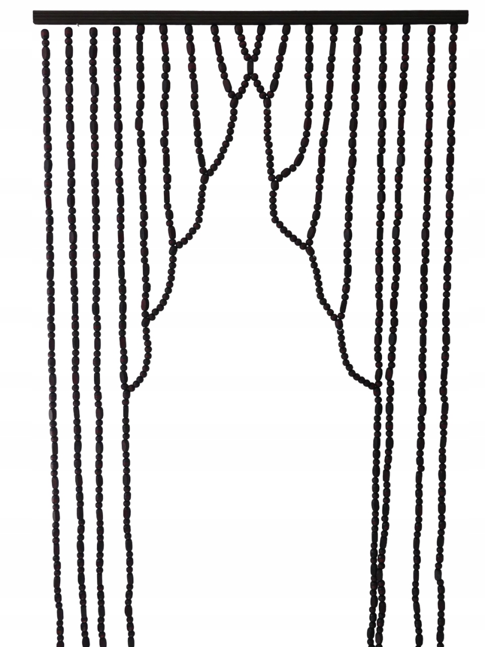 ZASŁONA Z KORALI ZASŁONKA KOTARA DREWNIANA PARAWAN DRZWI 90 CM BRĄZ Kod producenta GAL-27  drobna brąz