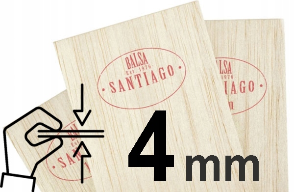 

Balsa Modelarska 4 mm Deska Drewno Do Makiet 1m