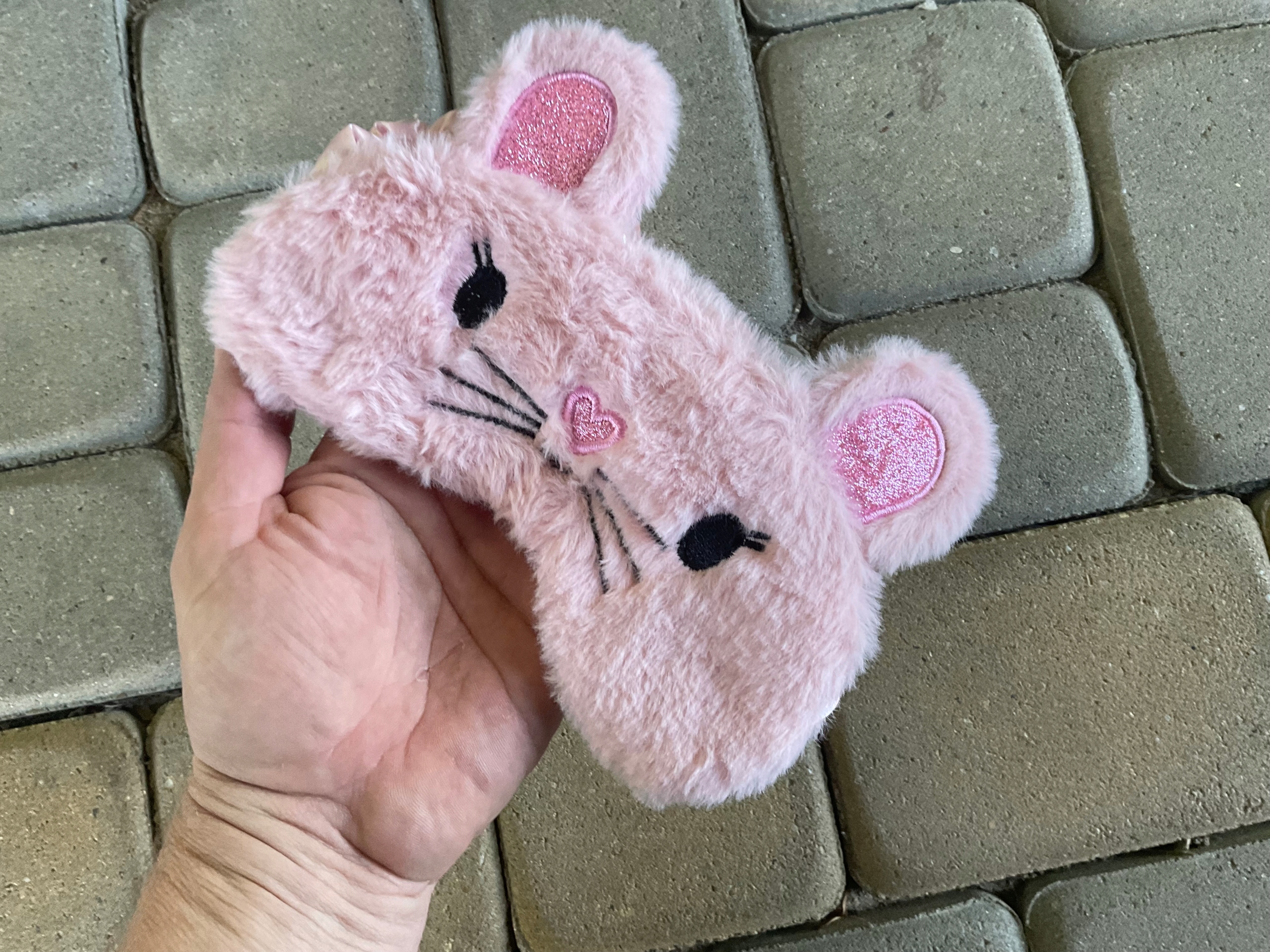 OPASKA NA OCZY MASKA DO SPANIA SNU RELAKSU MYSZ MYSZKA RÓŻOWA OLDMAN DZIECI Marka Oldman