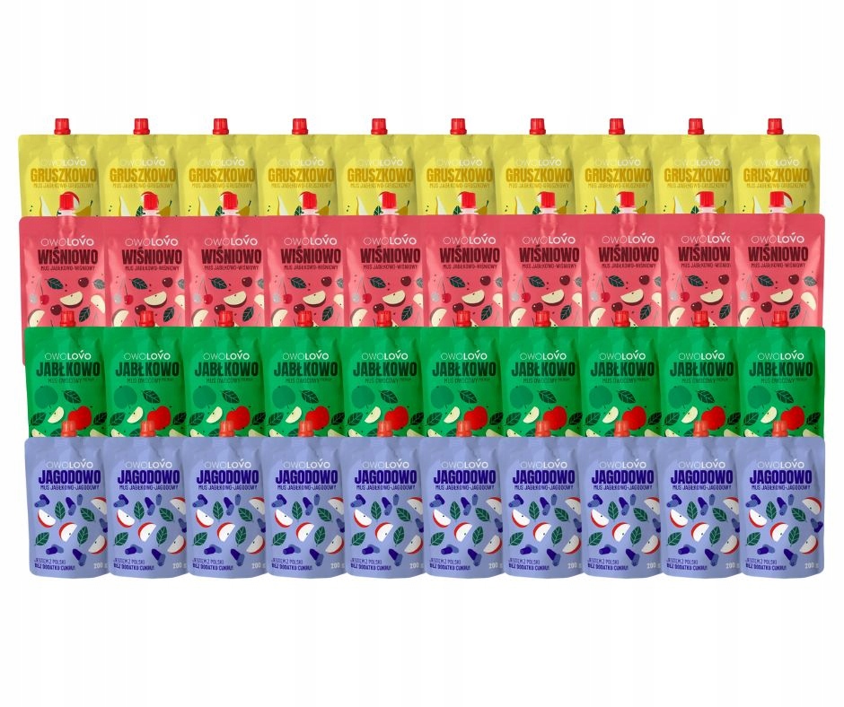 Levně Mus Owolovo sada MIX Chutí pro děti přírodní 200 g x 40 ks