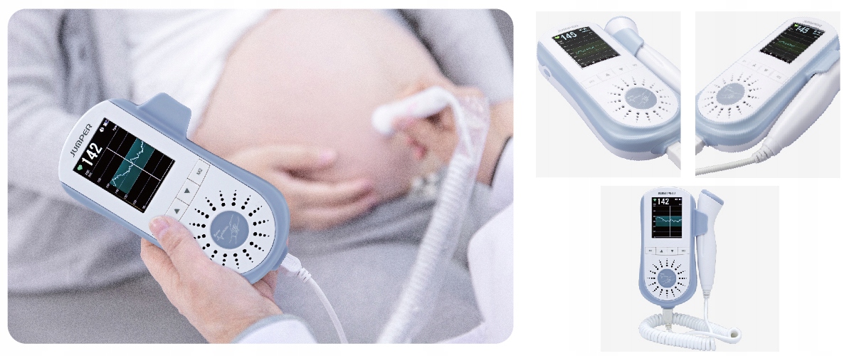 DETEKTOR TĘTNA PŁODU + Żel USG + OSŁONKI + GAZIKI Marka Jumper