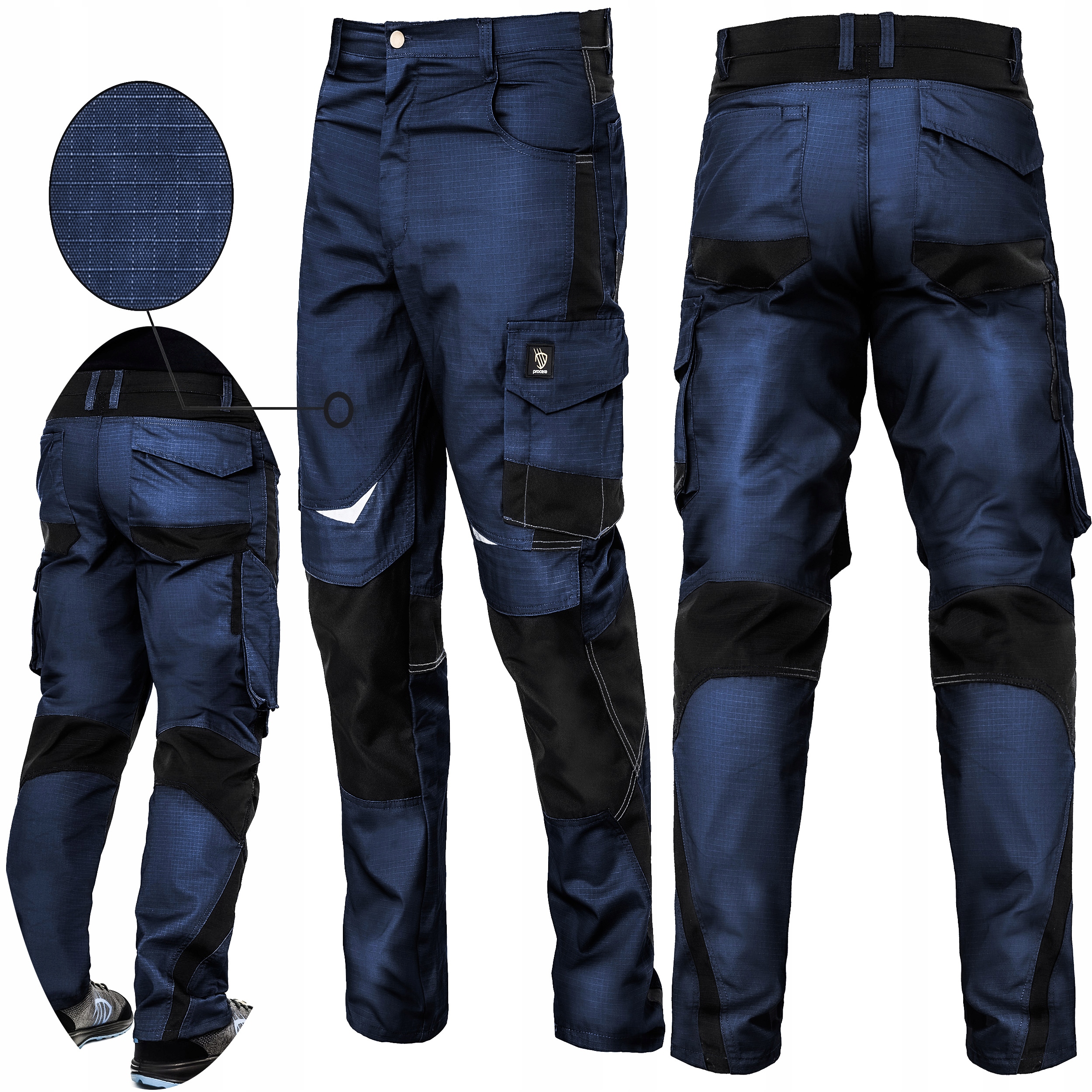 Spodnie robocze Męskie monterskie Wytrzymałe Bojówki Rip Stop Mocne