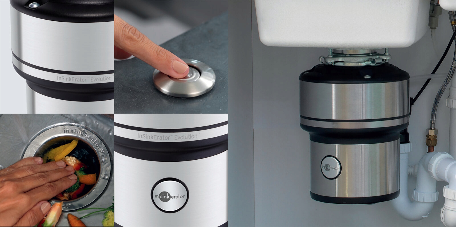 Najcichszy Młynek INSINKERATOR Evolution 250 Wysokość 34.4 mm