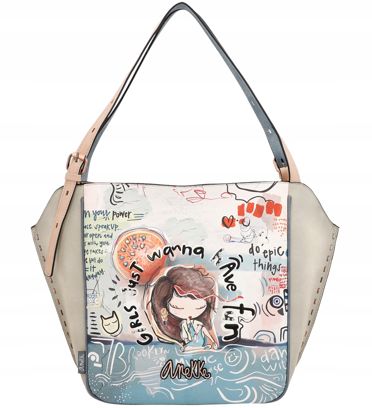 

A287 Anekke Fun&Music duża torebka shoper eko