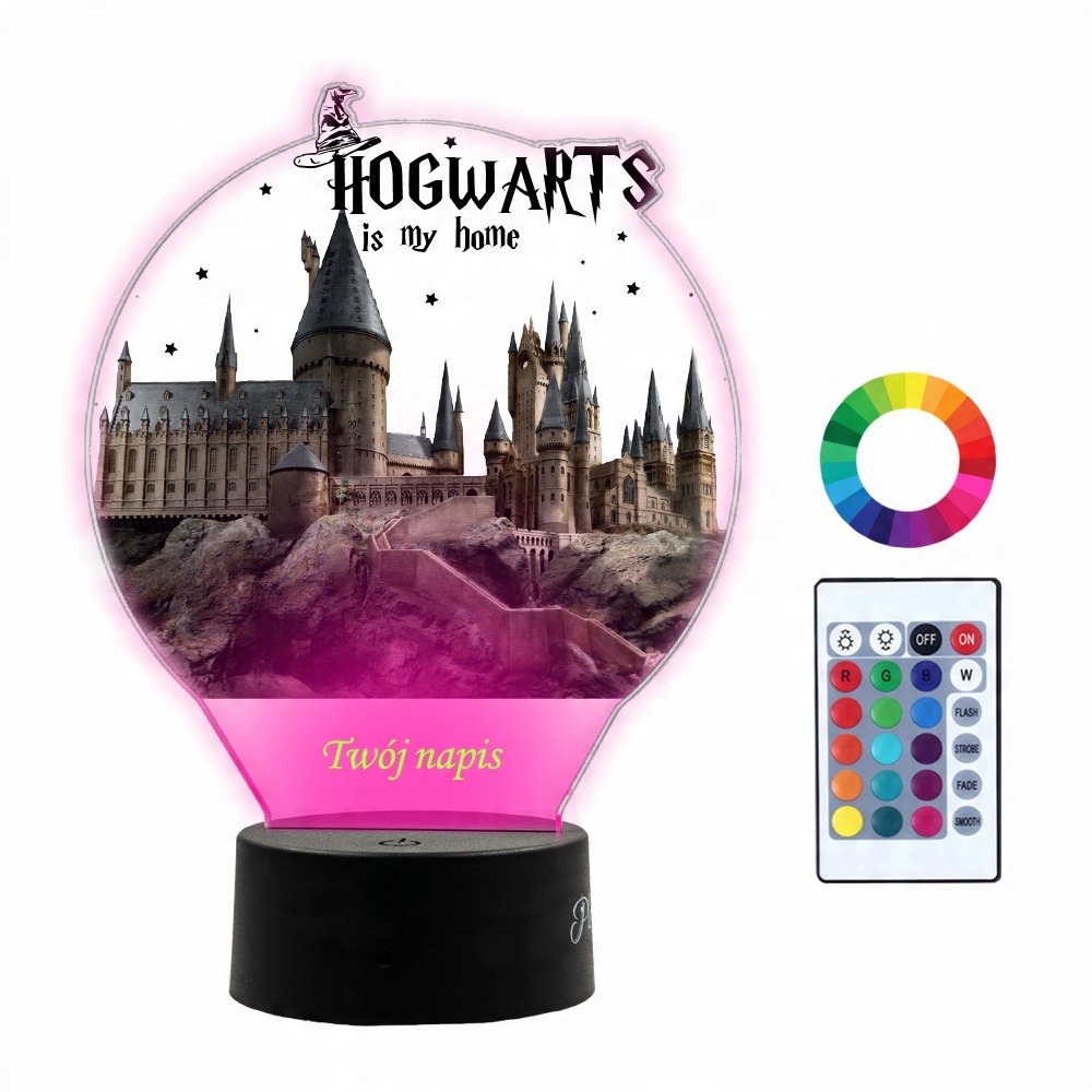 

Lampka Nocna z Nadrukiem Led Hogwart Harry Potter