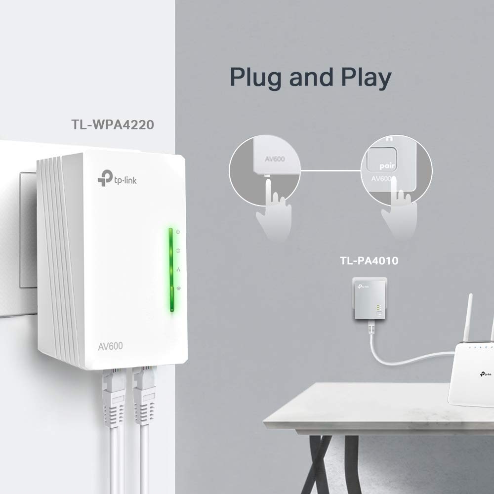 TP-LINK Powerline WLAN TL-WPA4220 KIT 600Mbit/s Wi-Fi Clone — miniatura 4