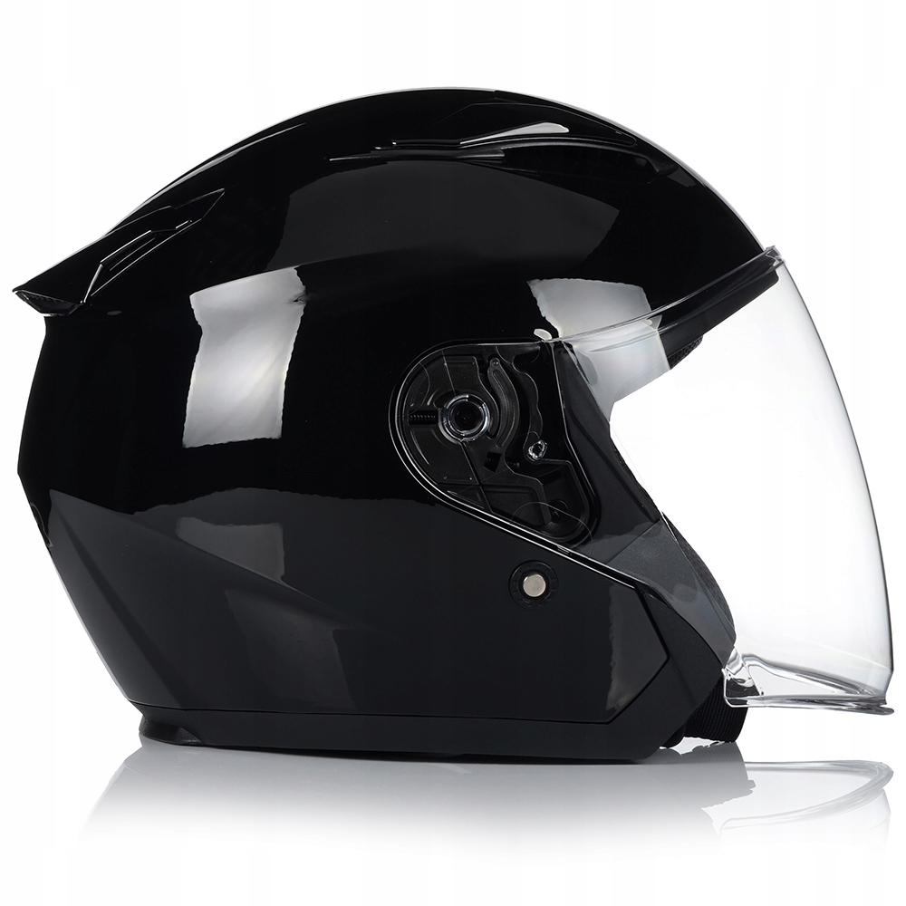 Motocyklová Přilba Otevřená Černý Lesk Skútr Chopper Blenda Homologace M