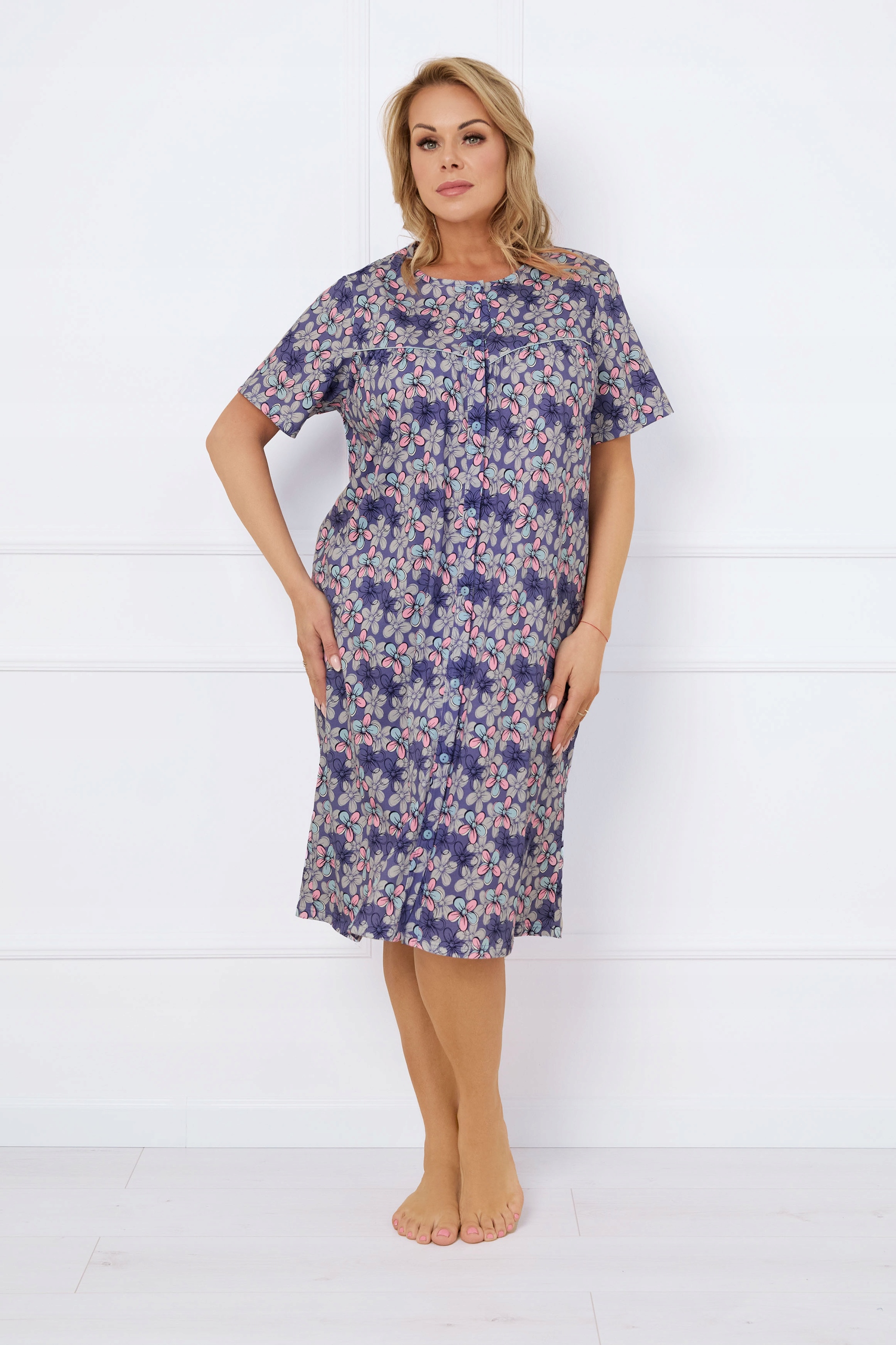 Dámská košile s krátkým rukávem Bonaria XXXL Italian Fashion