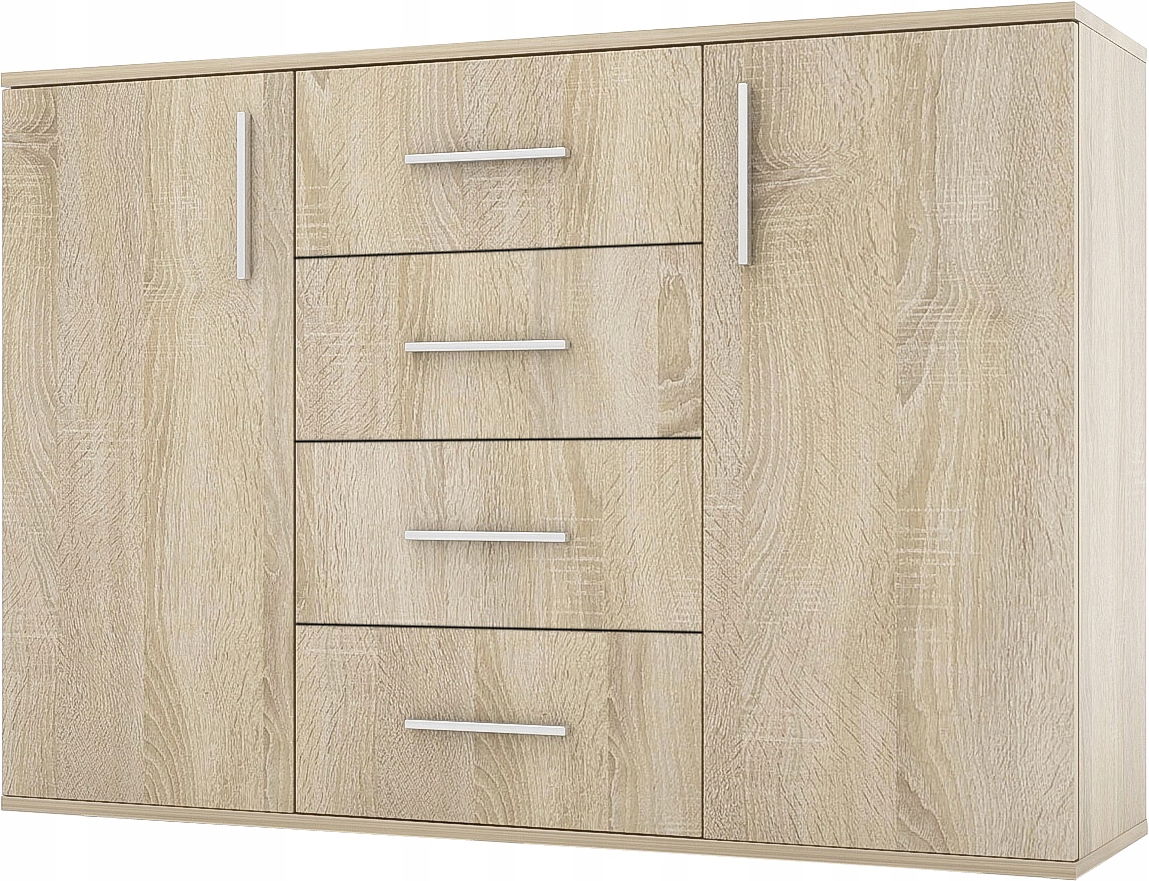 

Komoda do salonu 122 cm dąb sonoma Simple II