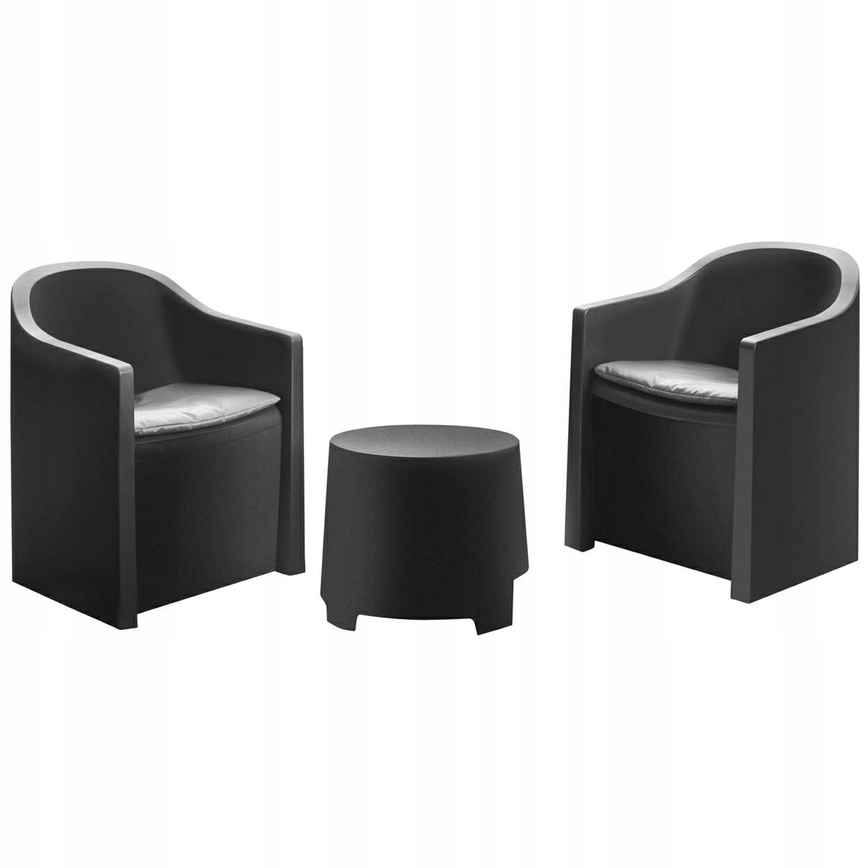 Sada záhradného nábytku 3 kusy Antracit 2 osoby 2x Stolička Kávový stôl