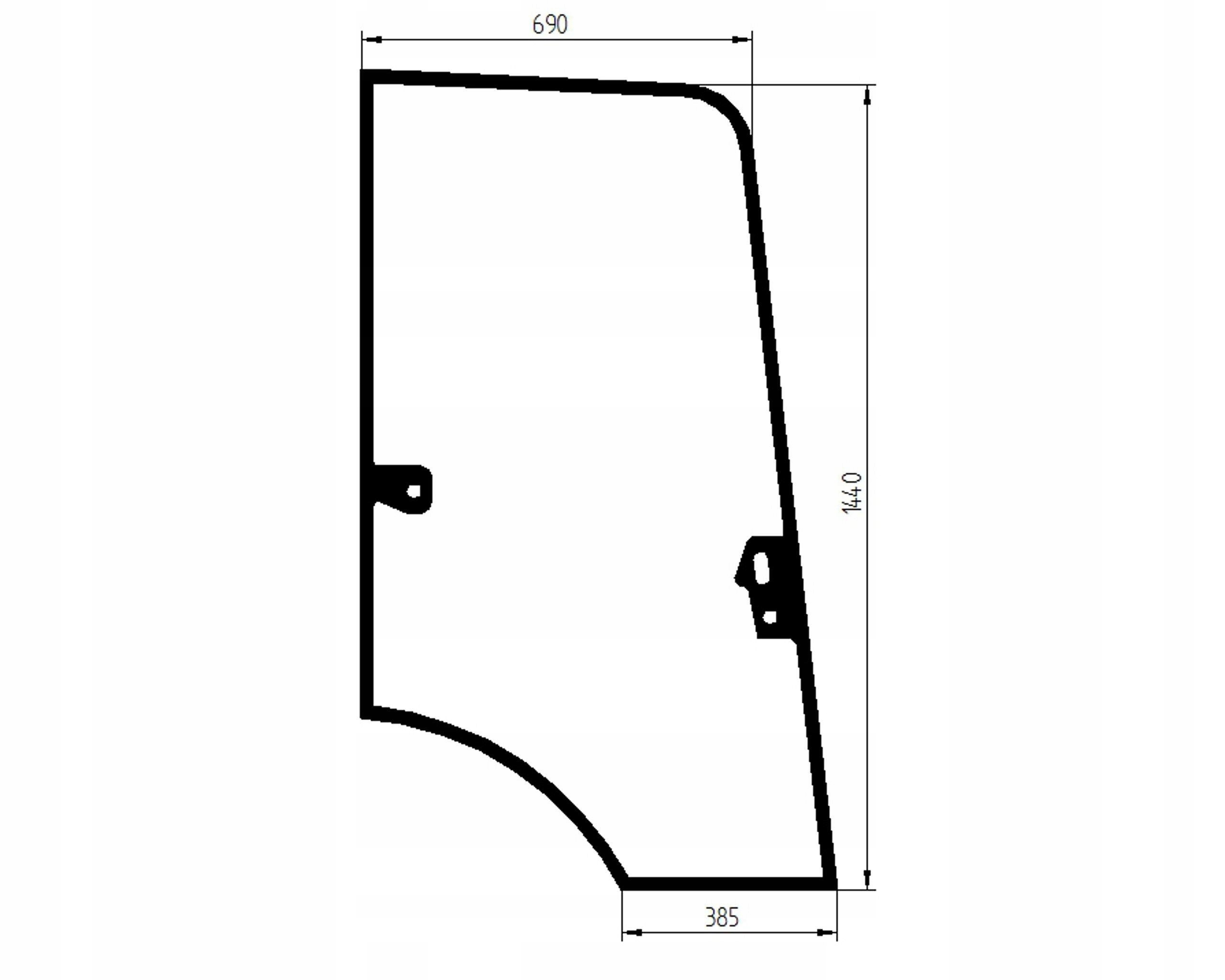 sklo nabíječka Cat dveře pravé 273-6167