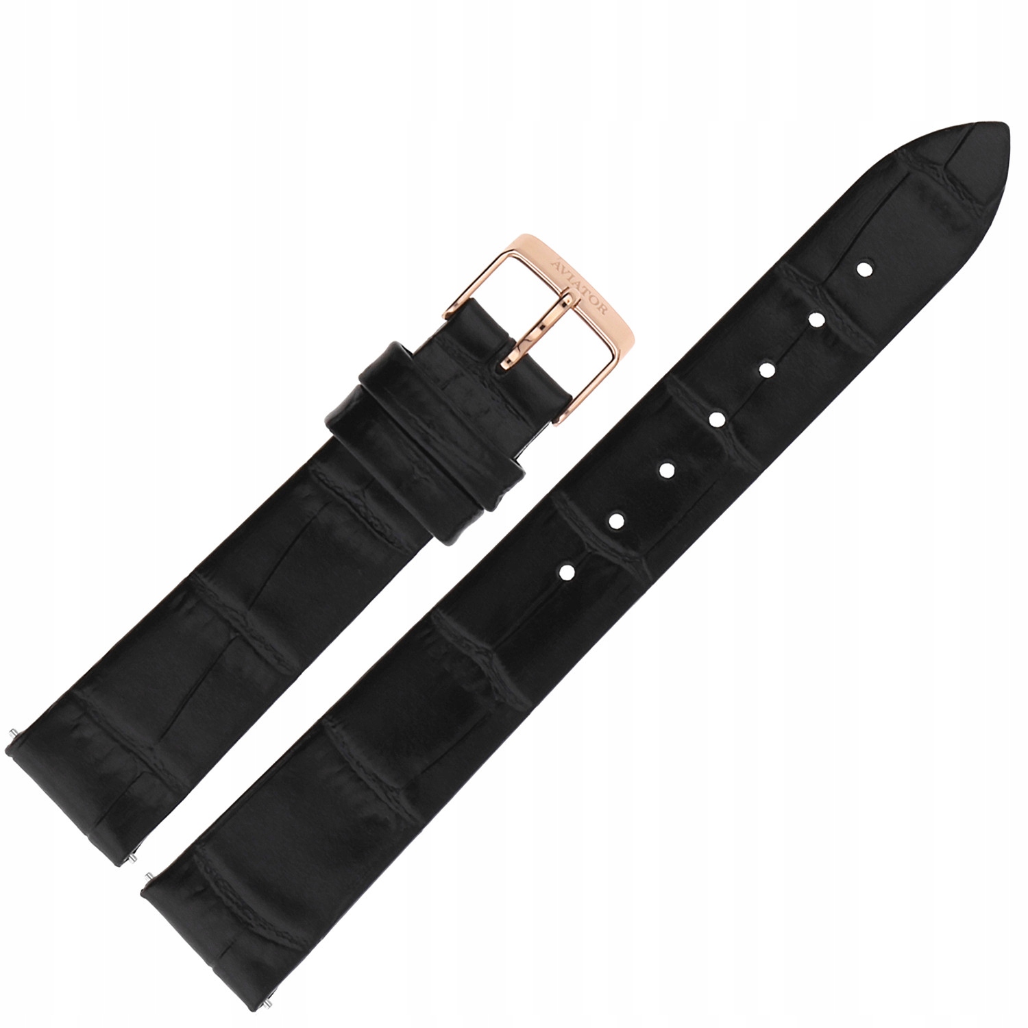 Pásek Ladies Moonflight Leather (V.1.33.2) 16 mm Černá lesklá barva