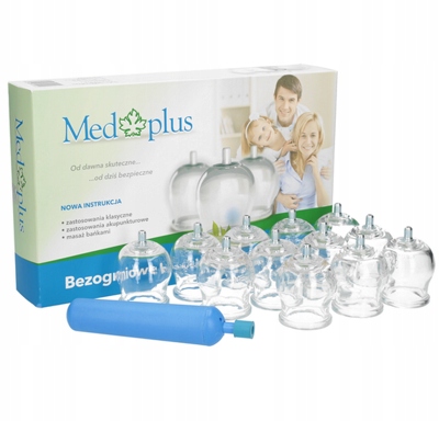 

Med Plus Bezogniowe bańki lekarskie 12szt.+ pompka
