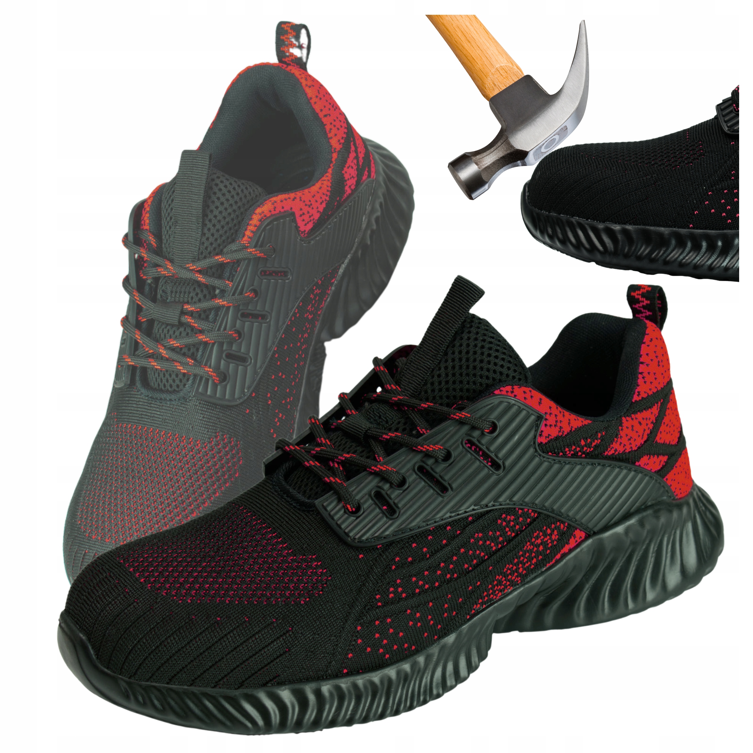 Pánské pracovní boty Polobotky Síťované Prodyšné s špičkou Bozp Lehké vel. 47