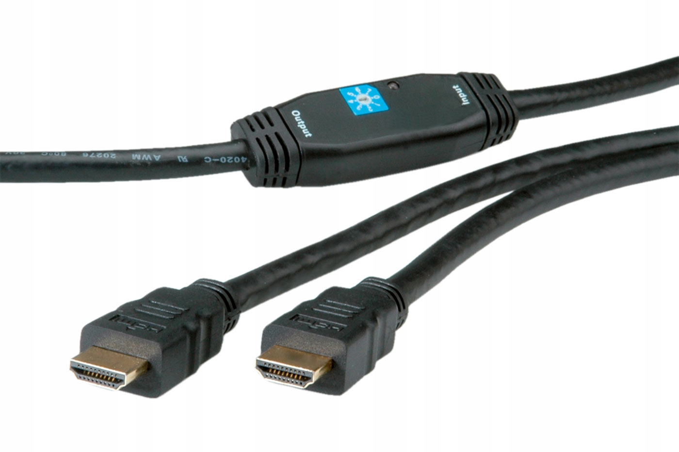 Roline Aktivní Hdmi kabel, Hdmi M Hdmi M, zlacené konektory, 30m
