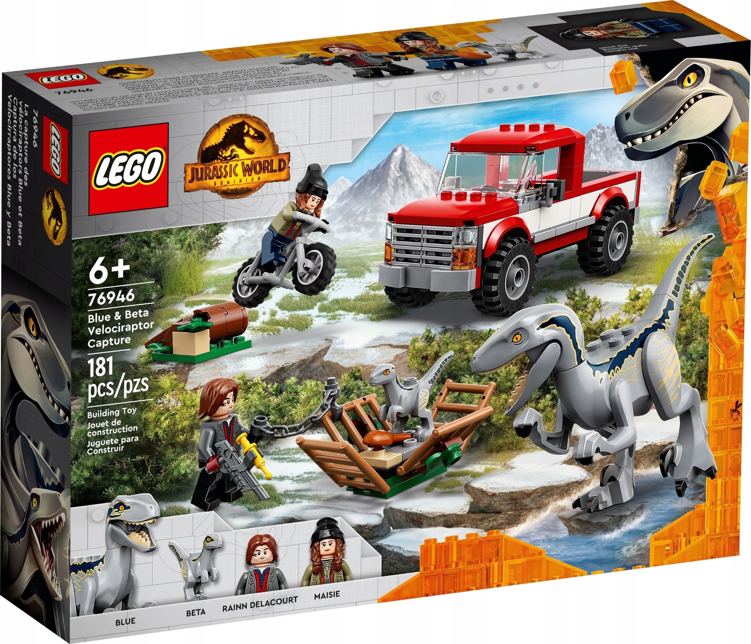 

Lego Jurassic World Schwytanie welociraptoró 76946