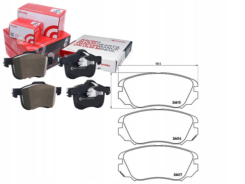 Sada Brzdových Destiček Brembo 13312895 132377