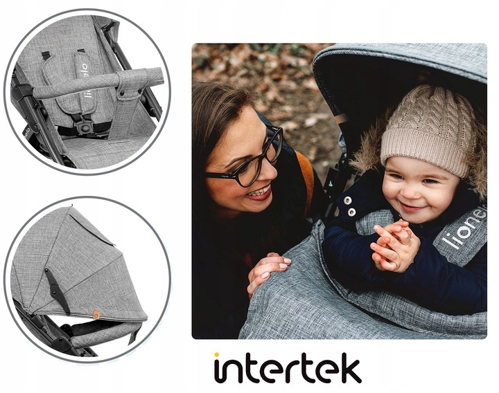 LIONELO wózek spacerowy do 22 kg ANNET Concrete Gr Marka Lionelo