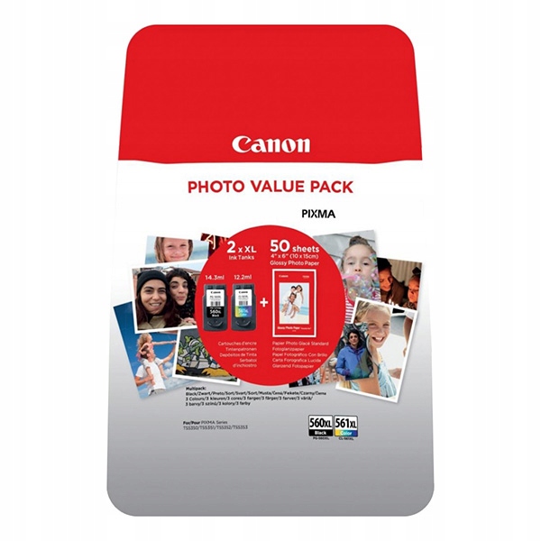 

Tusz Canon PG-560XL czarny CL-561XL Kolor 700str
