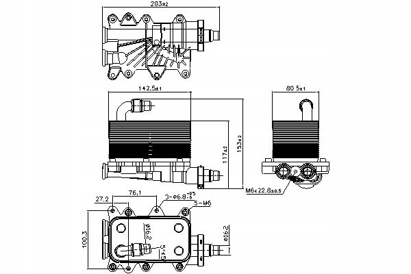 Nissens Chladič Oleje Bmw 5 5 (E61) 6 (E63) 6 (e