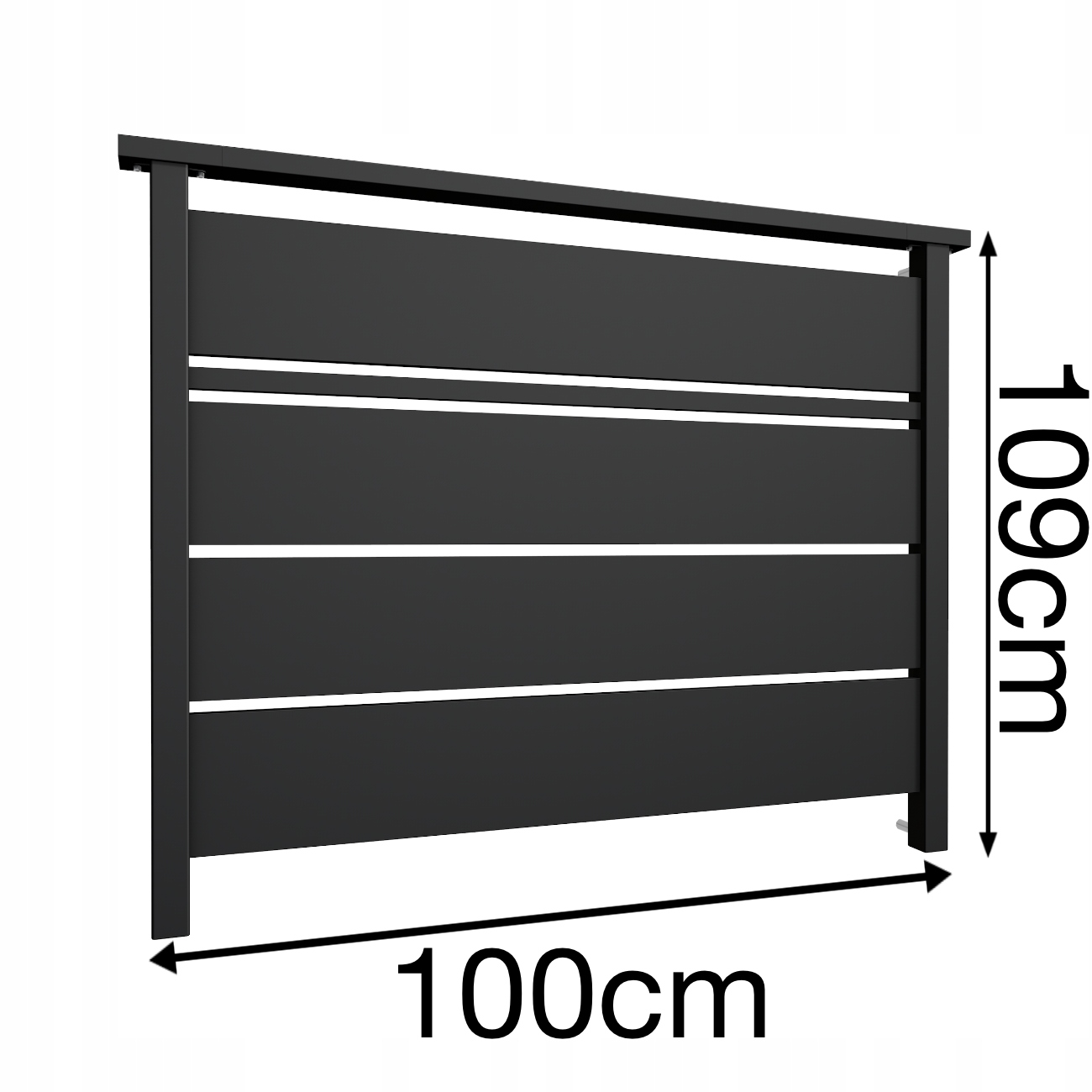 Solid 109 Francúzsky balkón 100 cm Balustrada Ral