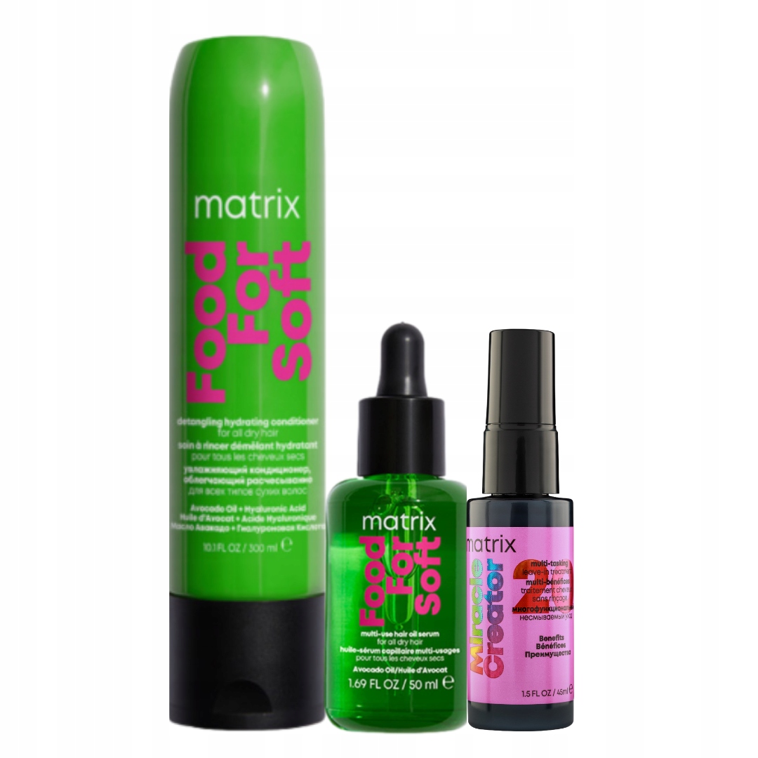 Matrix Food For Soft Odżywka ułatwiająca rozczesywanie, olejek do włosów