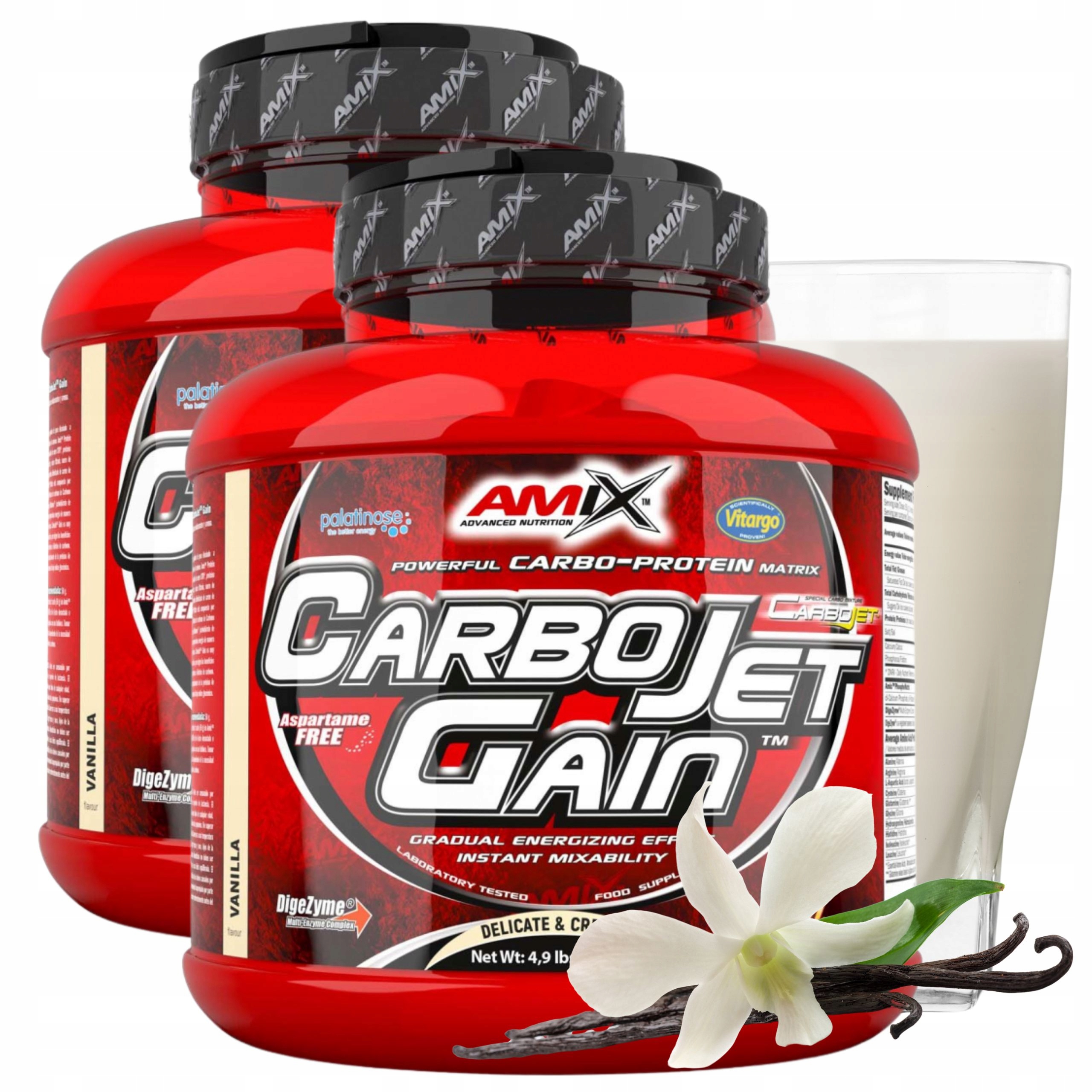 Kondicionéry na hmotu Gainer Wpi Cfm Vitargo Sacharidy CarboJet Gain Vanilka
