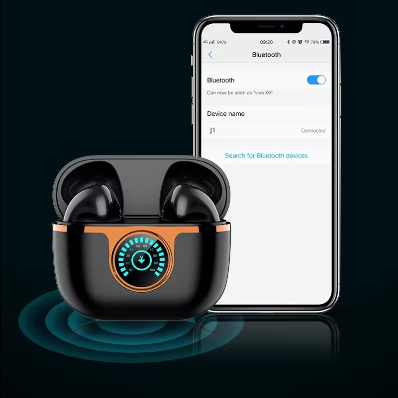 SŁUCHAWKI BEZPRZEWODOWE TWS BLUETOOTH 5.3 ANC + POWERBANK LED Rodzaj słuchawek douszne