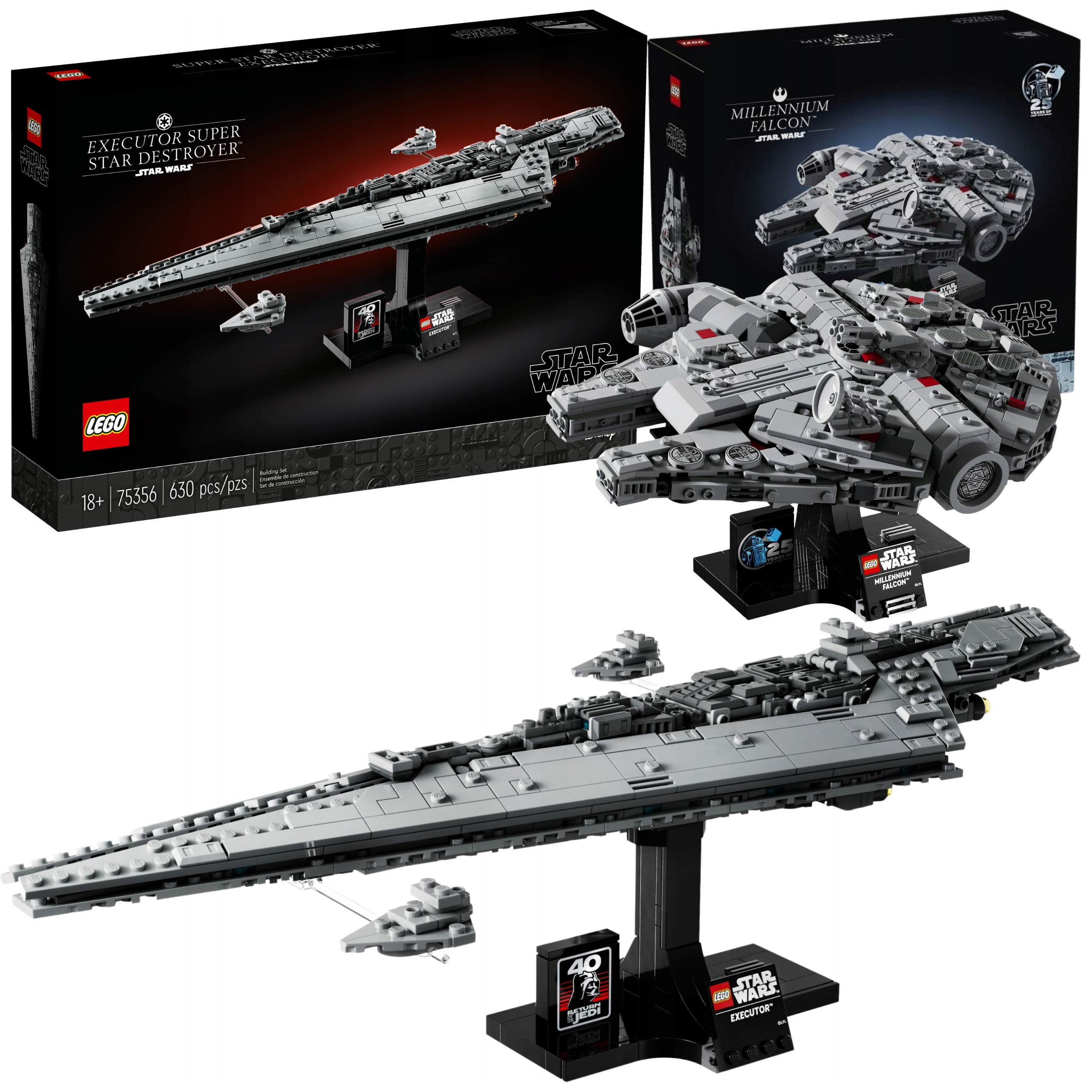 Lego Star Wars 75375 Sokół Milenium Gwiezdny Superniszczyciel Mini Scale