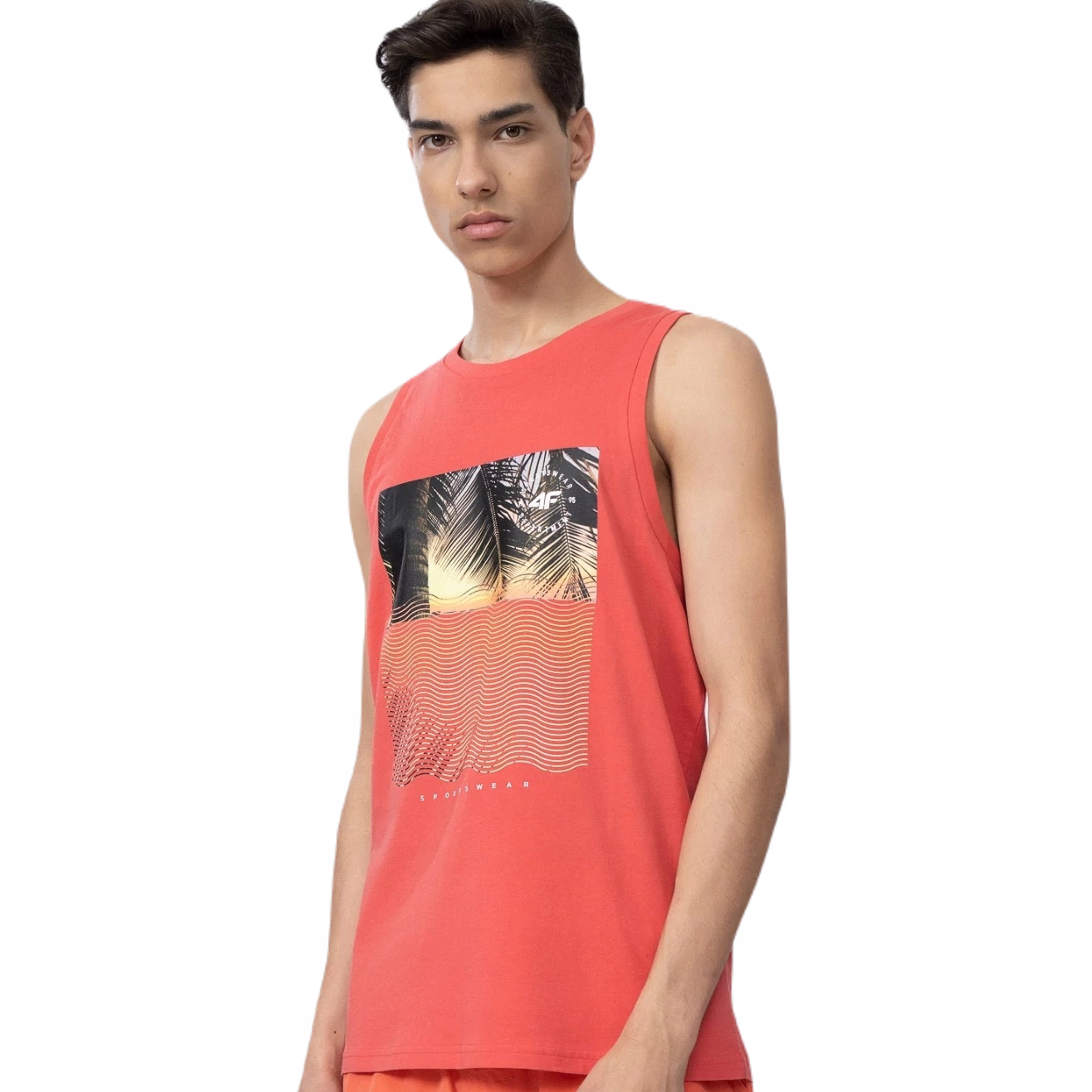 

Tank Top Męski Bawełniany 4F Z Nadrukiem Palmy L